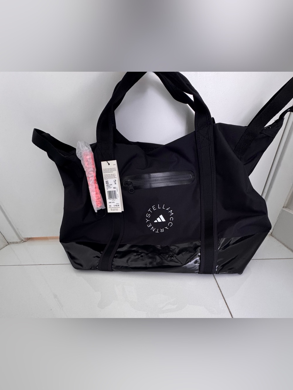 NWT adidas by Stella McCartney Tote Bag, Black/White - Picture 12 of 13